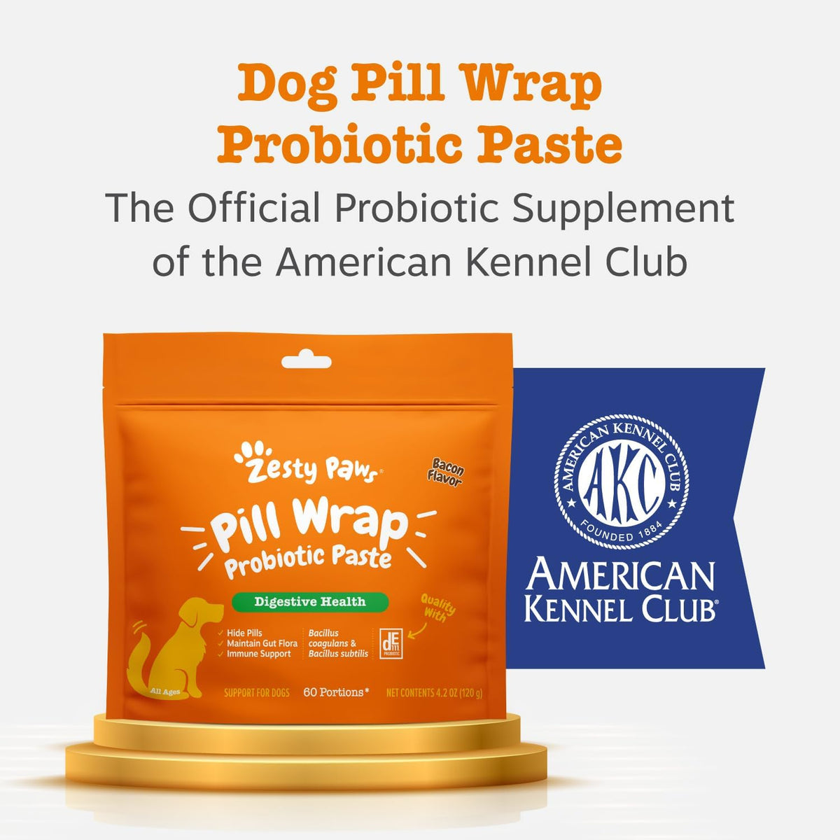 Zesty Paws Pill Wrap Probiotic Paste for Dogs – Bacon Flavour – with DE111 Bacillus subtilis – Immune & Digestive Support – – Image 8