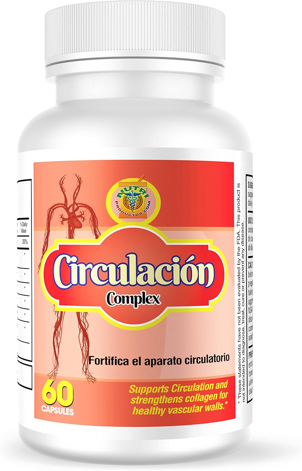 Nutrisalud Products Circulacion Complex - Natural Circulation Support Capsules, 2 Bottles (120 Capsules Total) - görsel 3