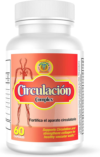Nutrisalud Products Circulacion Complex - Natural Circulation Support Capsules, 2 Bottles (120 Capsules Total)