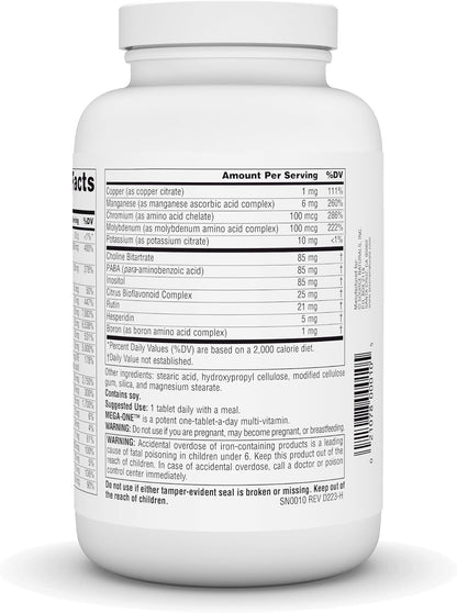 Source Naturals Mega-One Multivitamin with Minerals – 180 Tablets