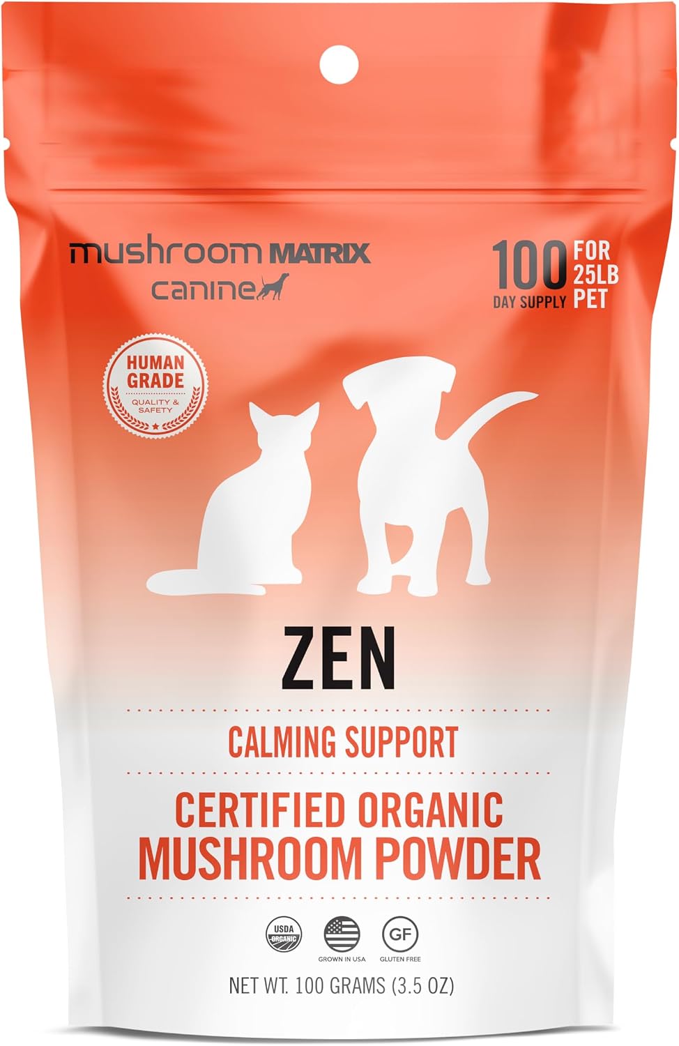 Om Mushroom Matrix Pet - Zen Matrix Mushroom Blend | Organic Calming Support for Dogs and Cats | 100g - görsel 1