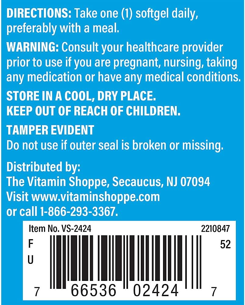 The Vitamin Shoppe Vitamin D3 10,000 IU Food Supplement – 100 Softgels - görsel 3