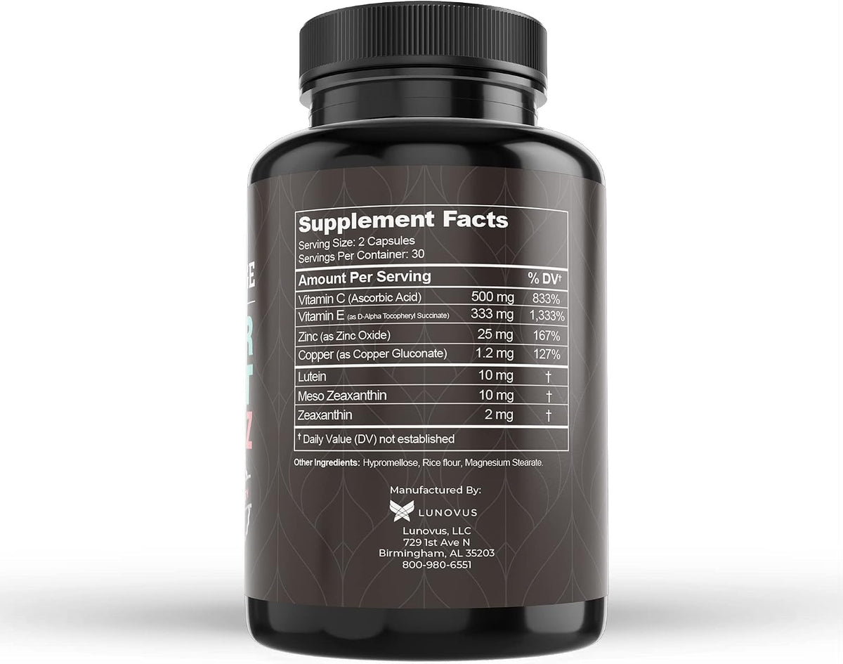 Visual Advantage® Macular Support + Meso-Z – Blue Light Eye Supplement with Triple Antioxidants for Advanced Protection Against Digital Screens (60 Capsules) - görsel 3