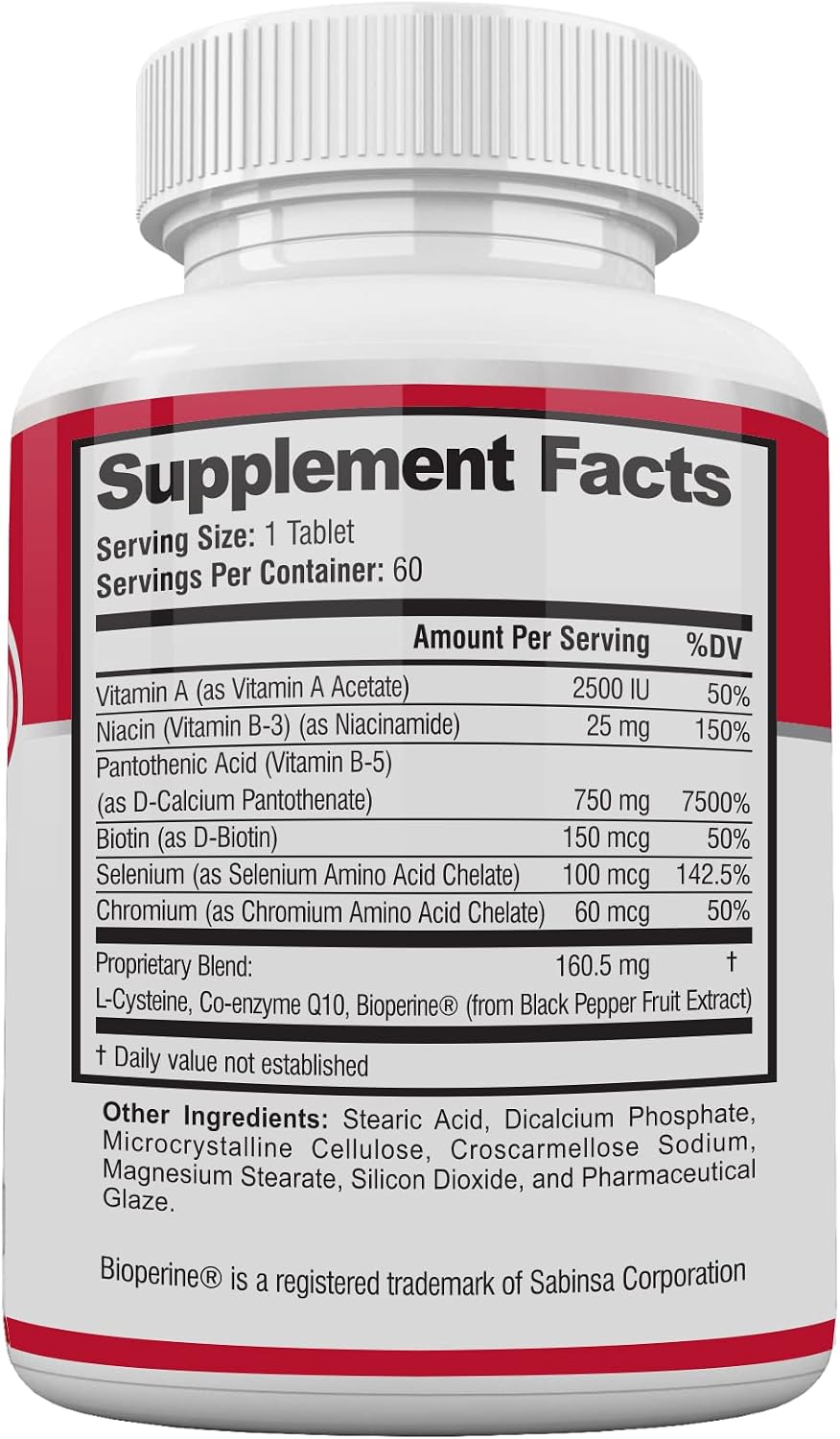 Acnetame Acne Tablets – Clear Skin Support for Oily Skin, Hormonal Blemishes and Cystic Acne – 60 Tablets - görsel 5
