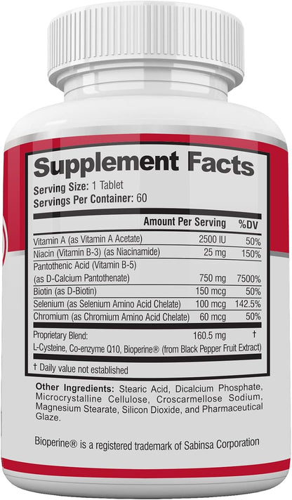 Acnetame Acne Tablets – Clear Skin Support for Oily Skin, Hormonal Blemishes and Cystic Acne – 60 Tablets