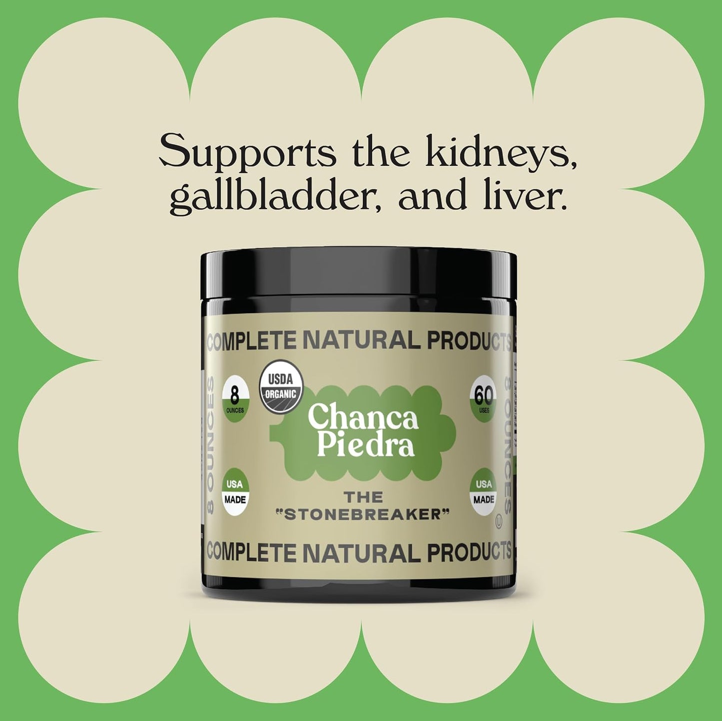 Complete Natural Products Chanca Piedra Organic Powder - Kidney and Gallbladder Support (227 g) - görsel 5