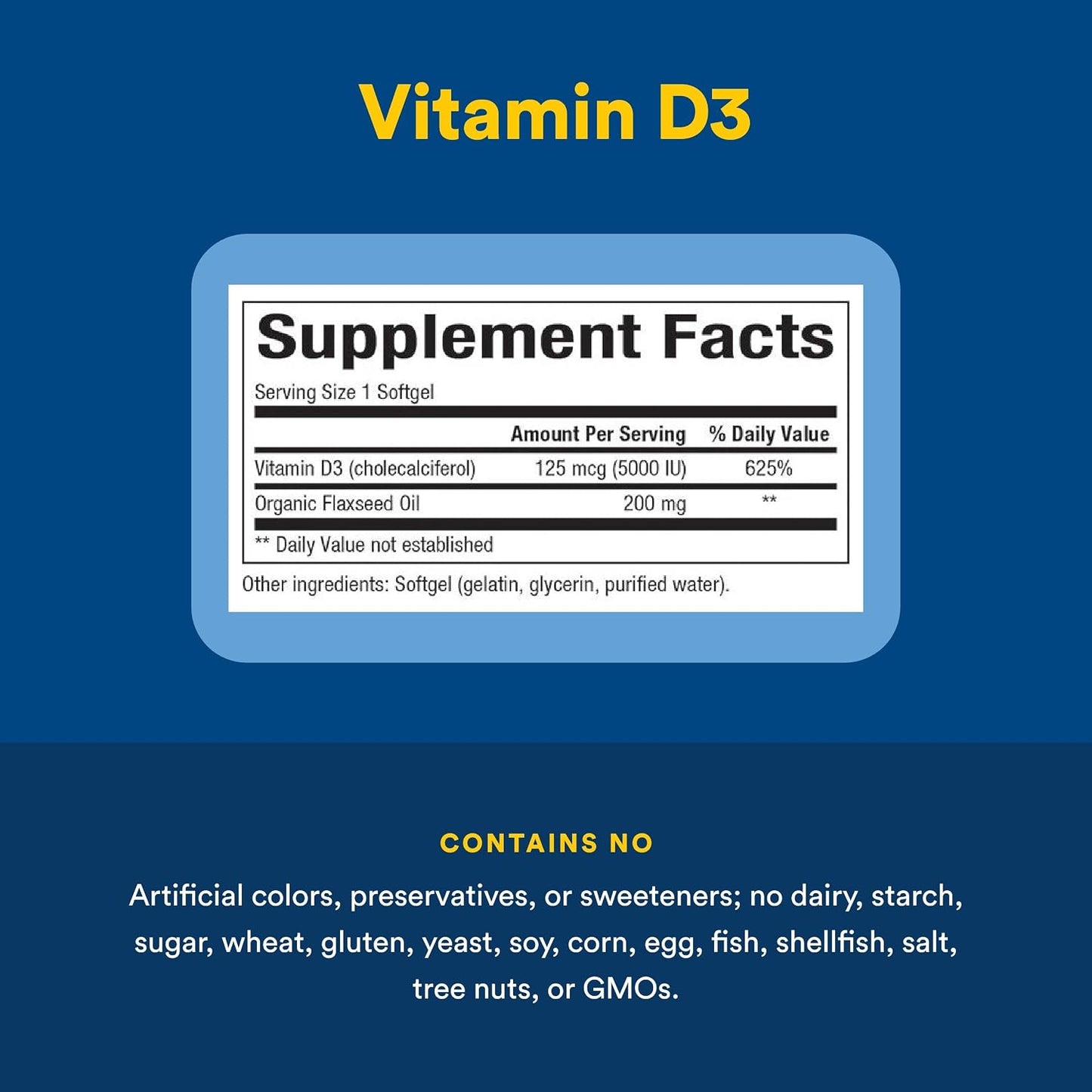 Natural Factors Vitamin D3 5000 IU - Supports Bone, Joint & Immune Health - 240 Softgels - görsel 4