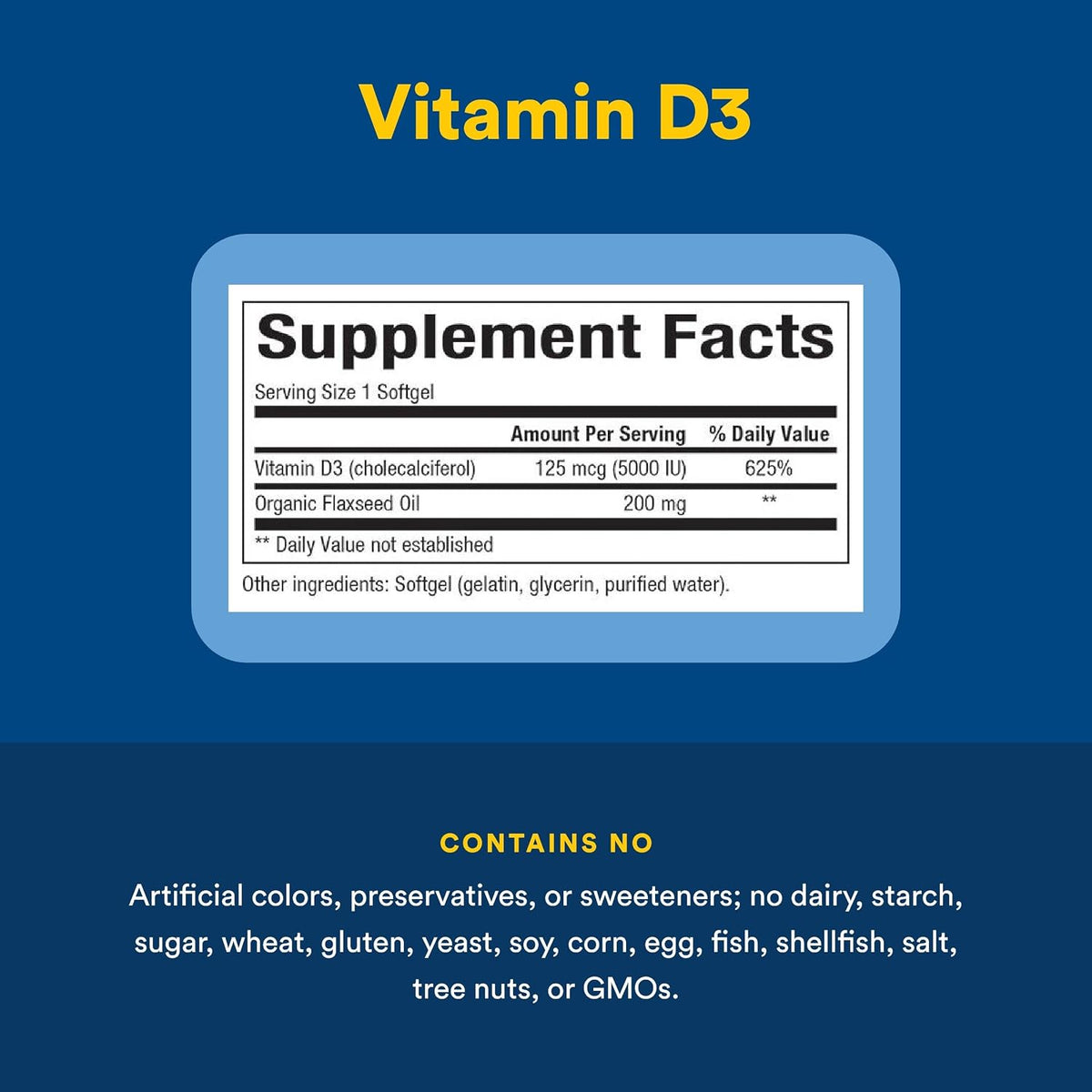 Natural Factors Vitamin D3 5000 IU - Supports Bone, Joint & Immune Health - 240 Softgels - görsel 4