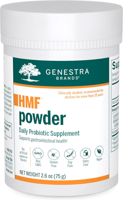 Genestra Brands HMF Powder | Synbiotic Probiotic with FOS | 74 g
