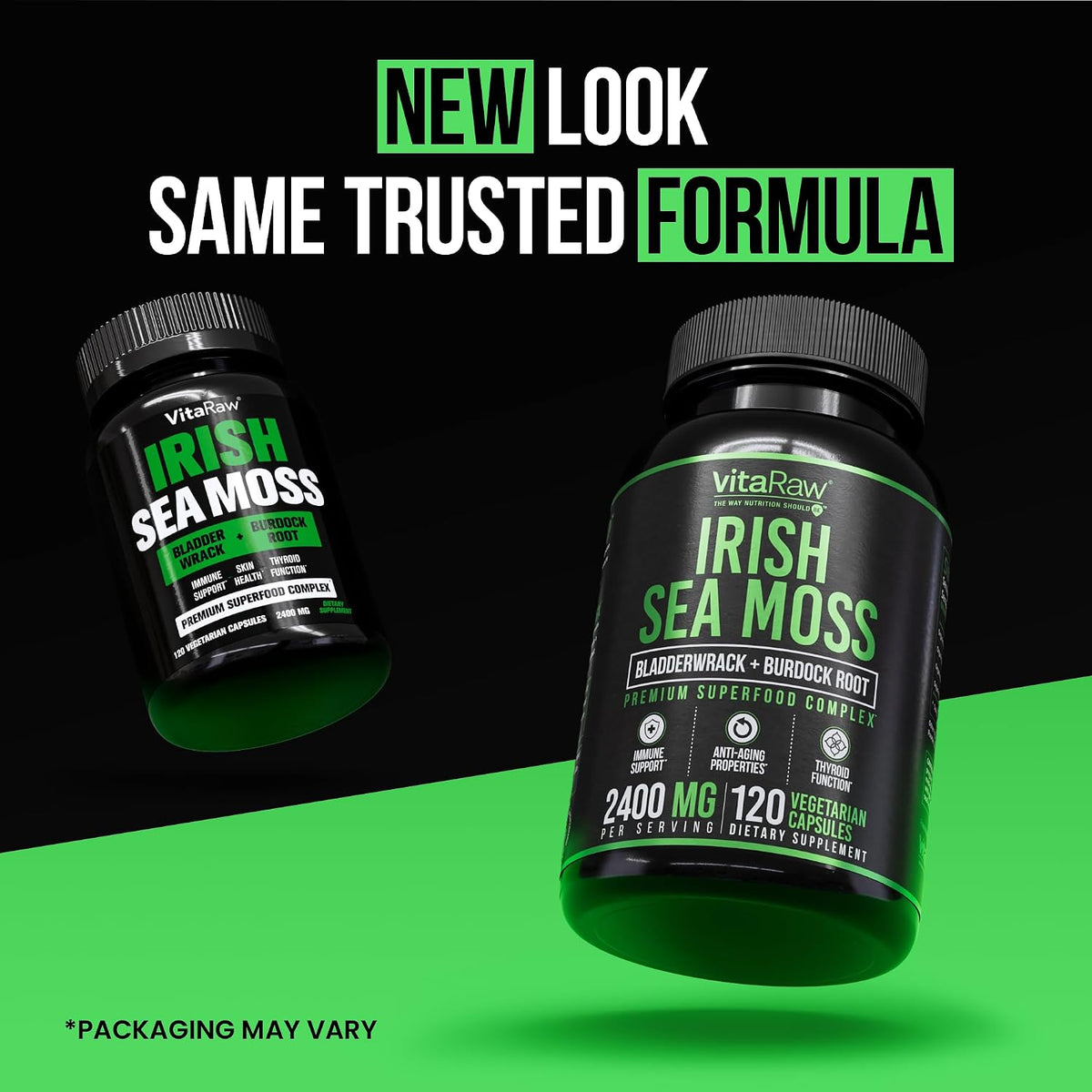 VitaRaw Organic Irish Sea Moss Capsules - 2400 mg for Immune & Joint Health - görsel 8