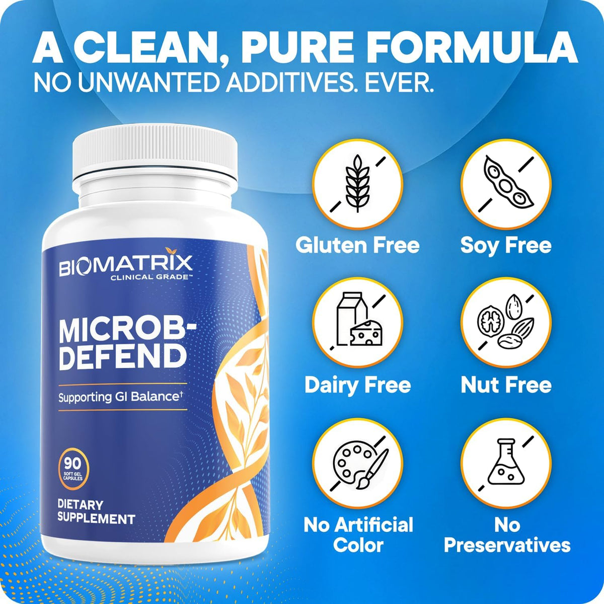 Biofilm Disruptor | Microb-Defend by BioMatrix – Digestive Health & Gut Microbiome Support with Oregano, Thyme & Clove (90 Softgels) - görsel 7