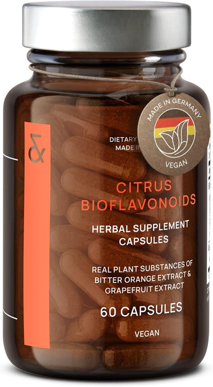 CLAV Citrus Bioflavonoids - Vegan Flavonoids Supplement with Bitter Orange and Grapefruit Extract - Antioxidant & Immune Support - 60 Capsules