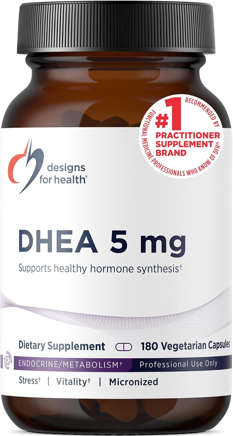 Designs for Health DHEA 5mg Supplement - 180 Capsules - görsel 1