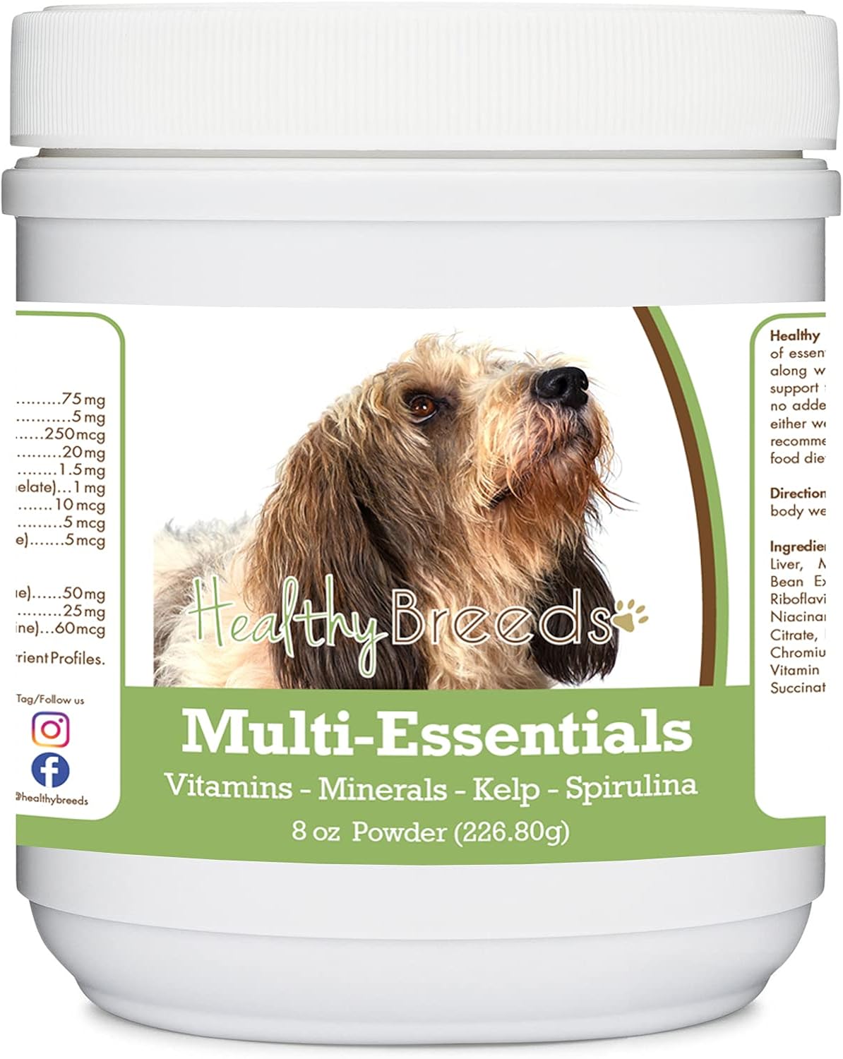 Healthy Breeds Petits Bassets Griffons Vendeen Multi-Essentials Powder for Dogs - an Ideal Supplement of Vitamins, Minerals & Antioxidants for Your Dog - 227 g - görsel 1