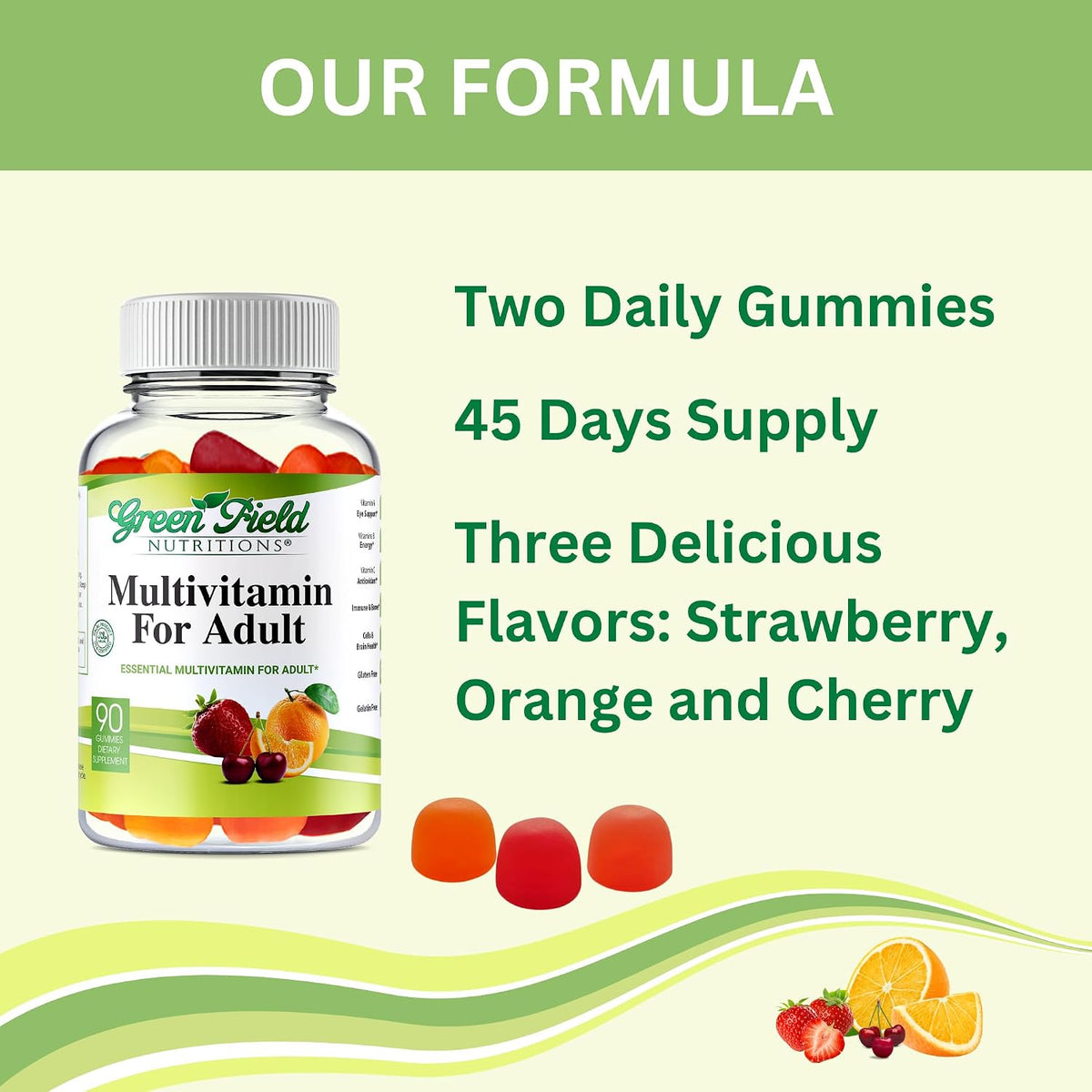 Greenfield Nutritions Halal Multivitamin Gummies for Adults – Gelatine-Free with Vitamin D3, B6, B12, Zinc & C (90 Gummies) - görsel 8