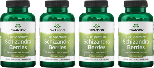 Swanson Full Spectrum Schizandra Berries - 90 Capsules (4 Pack)