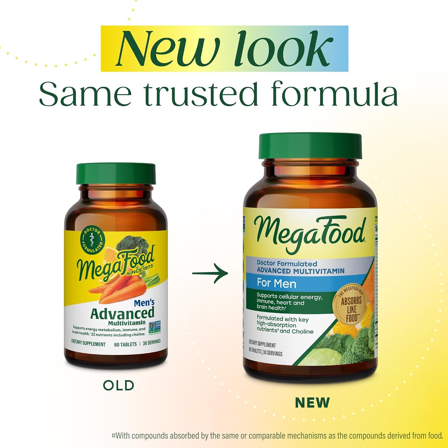 MegaFood Men's Advanced Multivitamin - Formulated for Brain Health, Immune Support & Energy - Non-GMO, Vegetarian - 120 Tablets - görsel 2