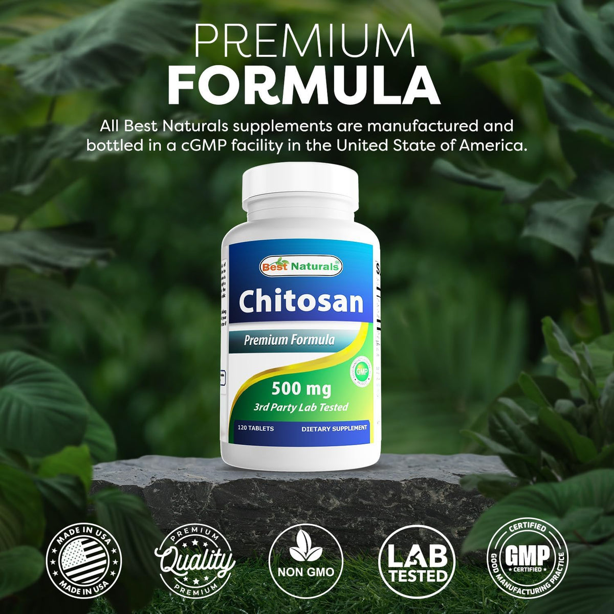 Best Naturals Chitosan 500 mg - 120 Tablets (Pack of 3) - görsel 5