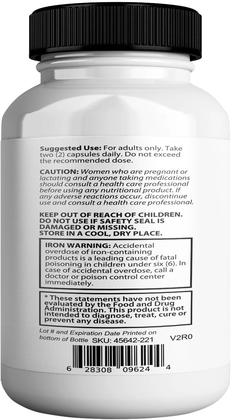 Reviva Glow Max - Hair, Skin & Nails Support Supplement with Biotin, Calcium, Magnesium, Folate & Herbal Blend - 120 Capsules, Vegan & Gluten-free - görsel 4