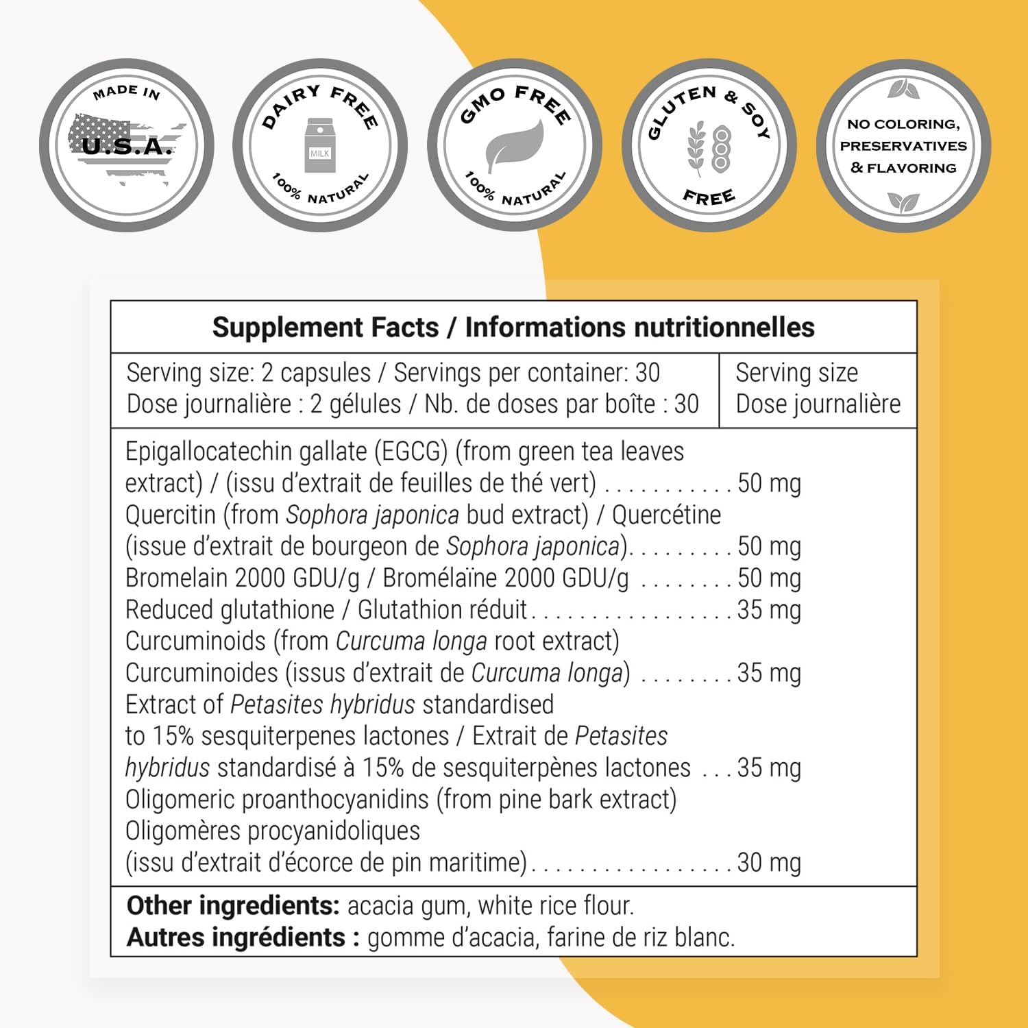 Supersmart Lung Detox (Advanced Formula) - with Quercetin, Bromelain, Curcuminoids, EGCG - Non-GMO & Gluten-free - 60 Vegetarian Capsules - görsel 4