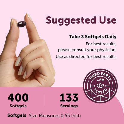 Micro Ingredients Hair, Skin and Nails Vitamins for Women & Men - 400 Soft gel capsules with MCT Oil, 21-in-1 Complex with Argan Oil, Hyaluronic Acid, Collagen, Keratin & Biotin - Non-GMO, Gluten-free