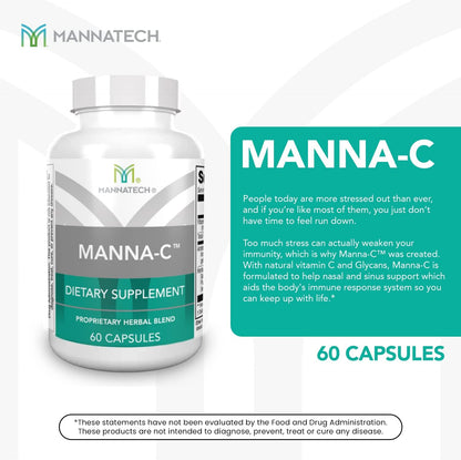 Nasal and Sinus Support with Immune Defence – Manna-C – 60 Capsules