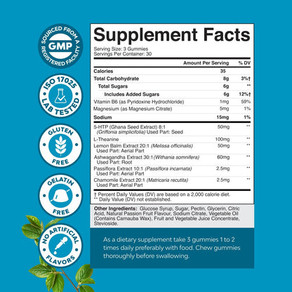 Natures Craft Calming Gummies for Adults with Ashwagandha and Magnesium - 270 Gummies