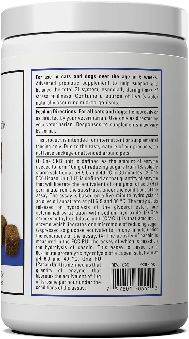 Vet Classics Protegrity GI Probiotics for Dogs and Cats - 45 Soft Chews - görsel 3
