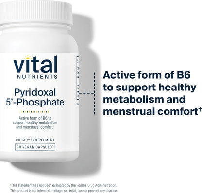 Vital Nutrients Pyridoxal-5 Phosphate - Activated Vitamin B6 - 90 Capsules