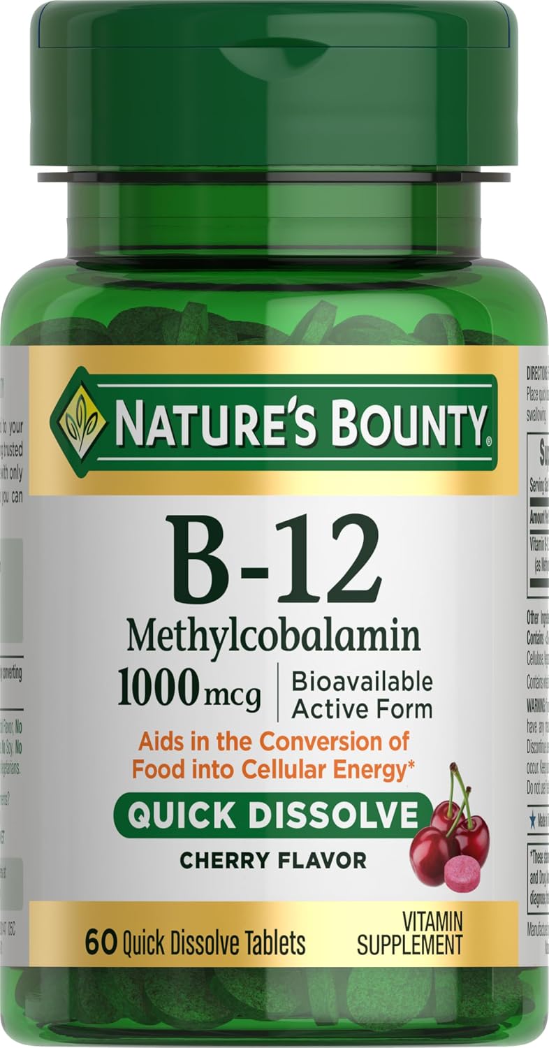 Nature's Bounty Vitamin B12 1000mcg, 60 Tablets - görsel 1