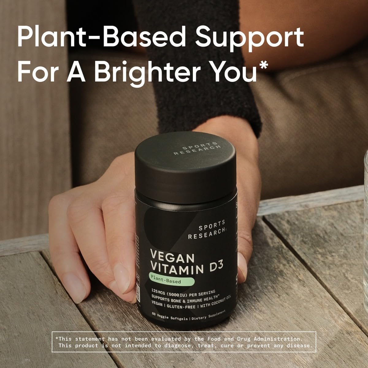 Sports Research Vegan Vitamin D3 5000 IU (125 mcg) with Coconut Oil – 100% Plant-Based Vitamin D for Bone, Muscle & Immune Health – 60 Softgels - görsel 6
