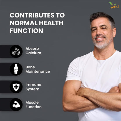 VED Vitamin D3 and K2 Supplement | 100 mcg D3 & 100 mcg K2 | Vegan | 180 Tablets (6-Month Supply)