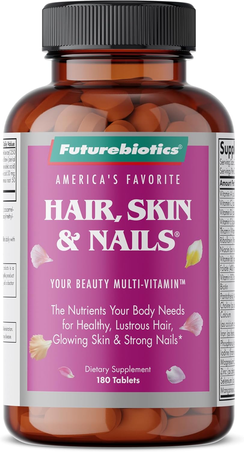 Futurebiotics Hair, Skin & Nails Beauty Multivitamin with Biotin - 180 Tablets - görsel 5
