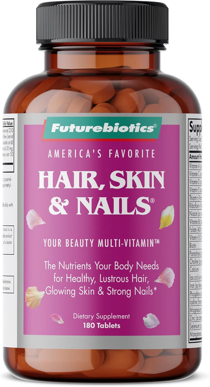 Futurebiotics Hair, Skin & Nails Beauty Multivitamin with Biotin - 180 Tablets