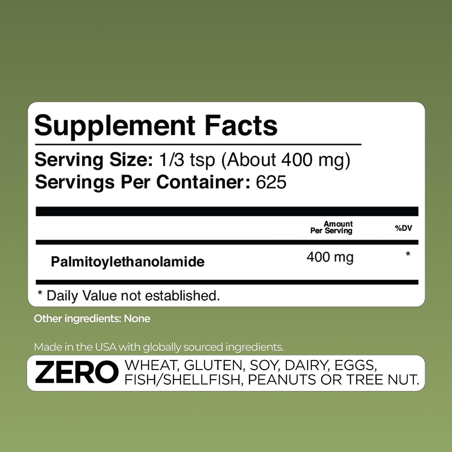 Gade Nutrition Palmitoylethanolamide (PEA) Powder - 250g - Non-GMO, Vegan, Made in USA - görsel 8