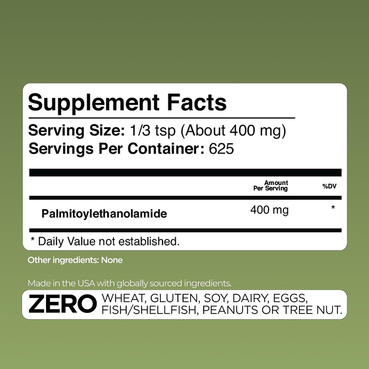 Gade Nutrition Palmitoylethanolamide (PEA) Powder - 250g - Non-GMO, Vegan, Made in USA - görsel 8