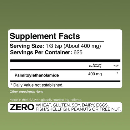 Gade Nutrition Palmitoylethanolamide (PEA) Powder - 250g - Non-GMO, Vegan, Made in USA