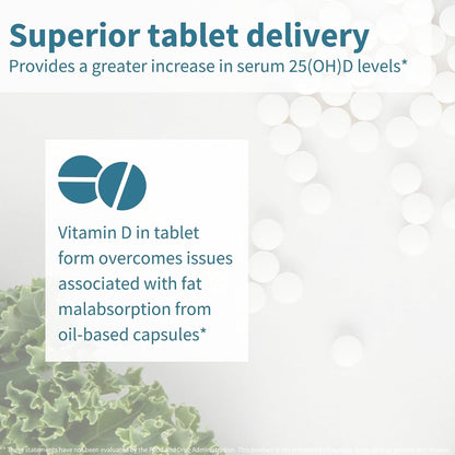 Igennus Natural Vegan Vitamin D3 1000IU, Clean Label, 365 Tablets (One-Year Supply)