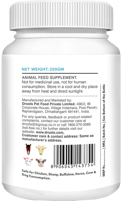 Drools Absolute Vitamin Tablets - Dog Supplement, 50 Tablets for All Breeds, Preservative-Free