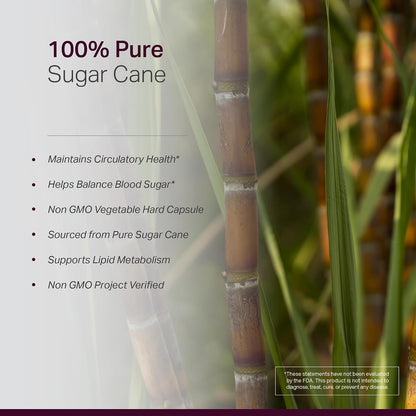 Anew Vita Policosanol Supplement - 40mg per Serving, Cuban Sourced Sugarcane, Non-GM, Gluten-Free - 120 Veggie Capsules