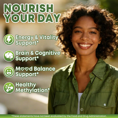 Vazatisi L-Methylfolate 15 mg Gummies with Methyl B12, Folate Supplement for Mood and Brain Health, Raspberry Flavour, 60 Count