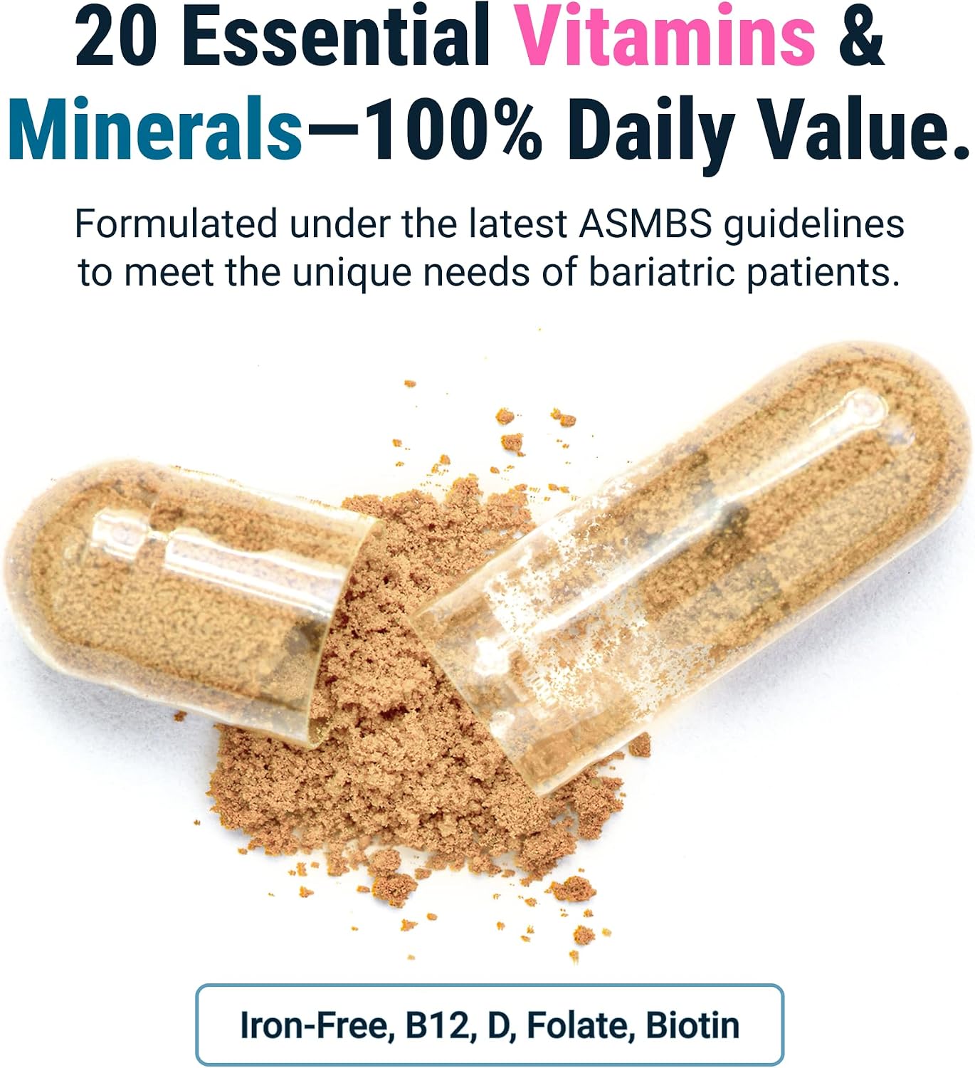 BariatricPal Multivitamin ONE - 1 Per Day Bariatric Multivitamin, Iron Free, 30 Capsules - görsel 4