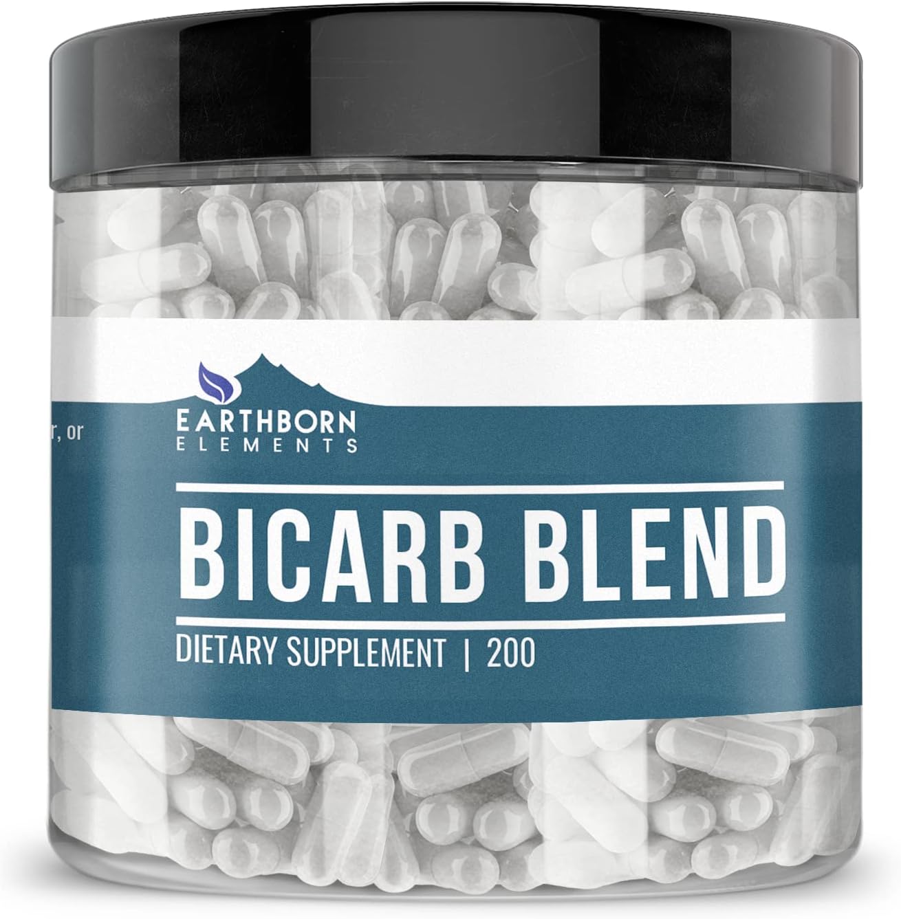 Earthborn Elements Bicarb Blend 200 Capsules, Pure & Undiluted, No Additives - görsel 1
