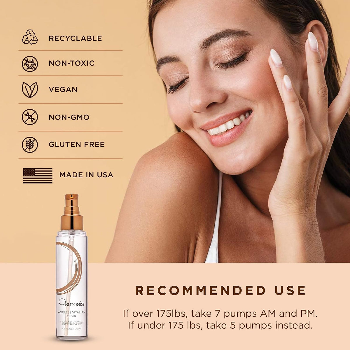 OSMOSIS Ageless Vitality Elixir – Vibrant Skin & Joint Health, 125 ml - görsel 5