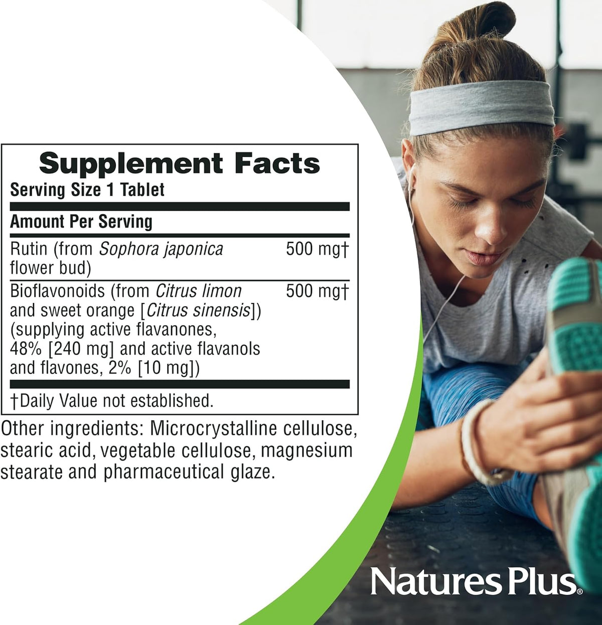 Nature's Plus Biorutin 1000 mg – Bioflavonoid & Rutin Complex – 90 Tablets - görsel 5