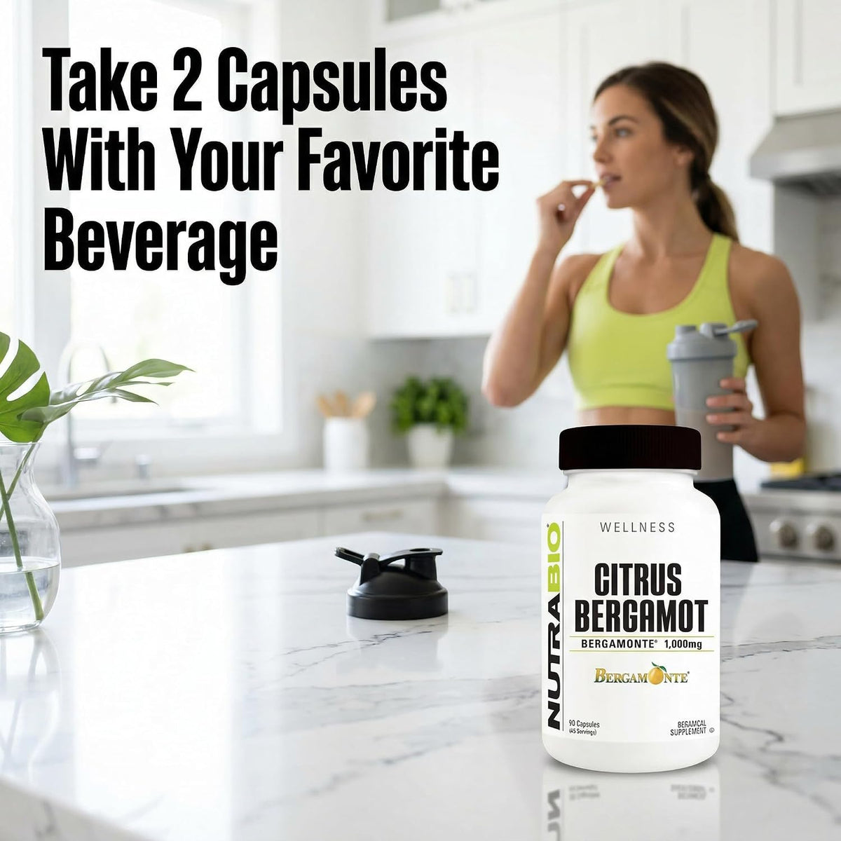 NutraBio Citrus Bergamot Bergamonte® Extract Supplement – 1000mg per Serving – 90 Capsules - görsel 7