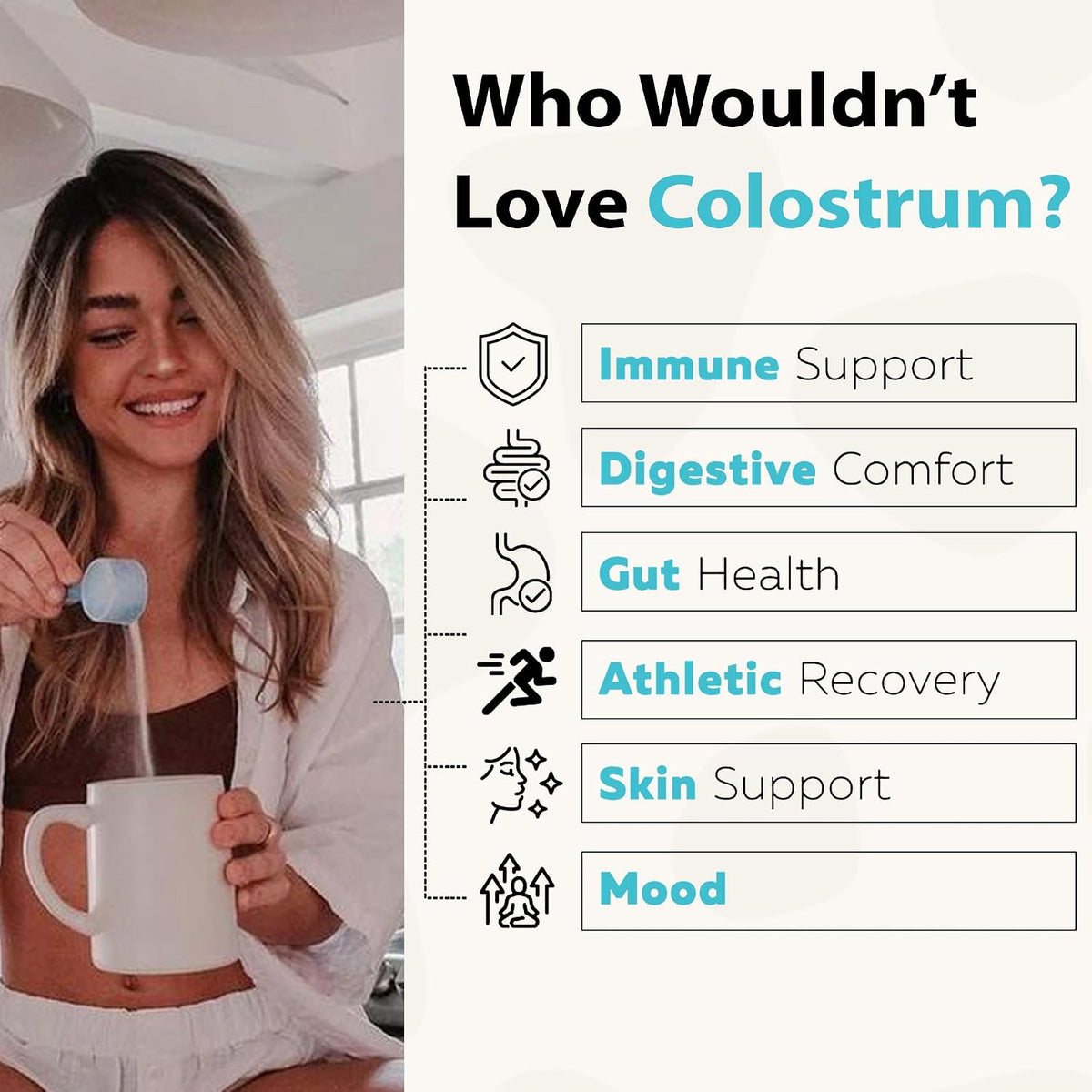Nutragenis Colostrum Premium Powder - Grass-Fed Bovine Colostrum for Digestive Health, Immune Function and Recovery - görsel 2