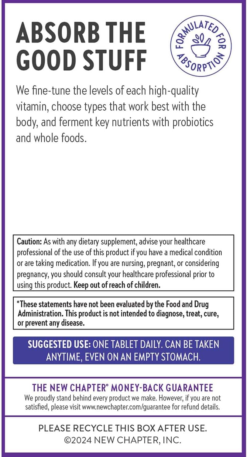 New Chapter Vitamin B Complex - Fermented B Vitamins with Organic Herbs, 90 Tablets - görsel 7