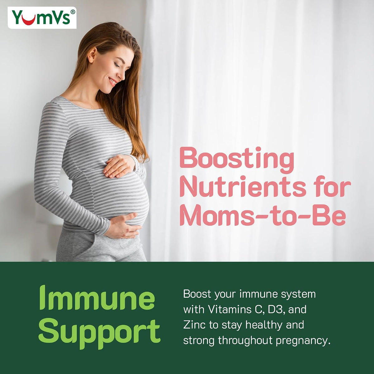 YumVs Prenatal Gummies for Women – with Folic Acid, Iron & Choline – 60 Gummies - görsel 6