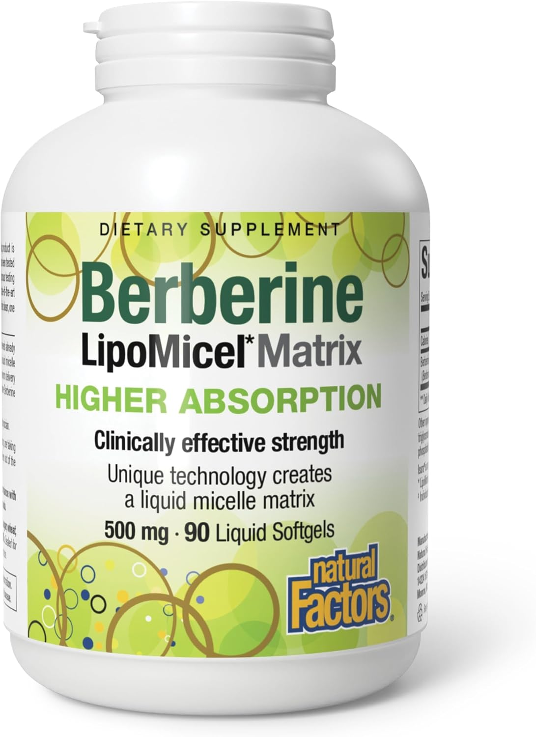 Natural Factors Berberine LipoMicel Matrix - 90 Liquid Soft gel capsules - görsel 1